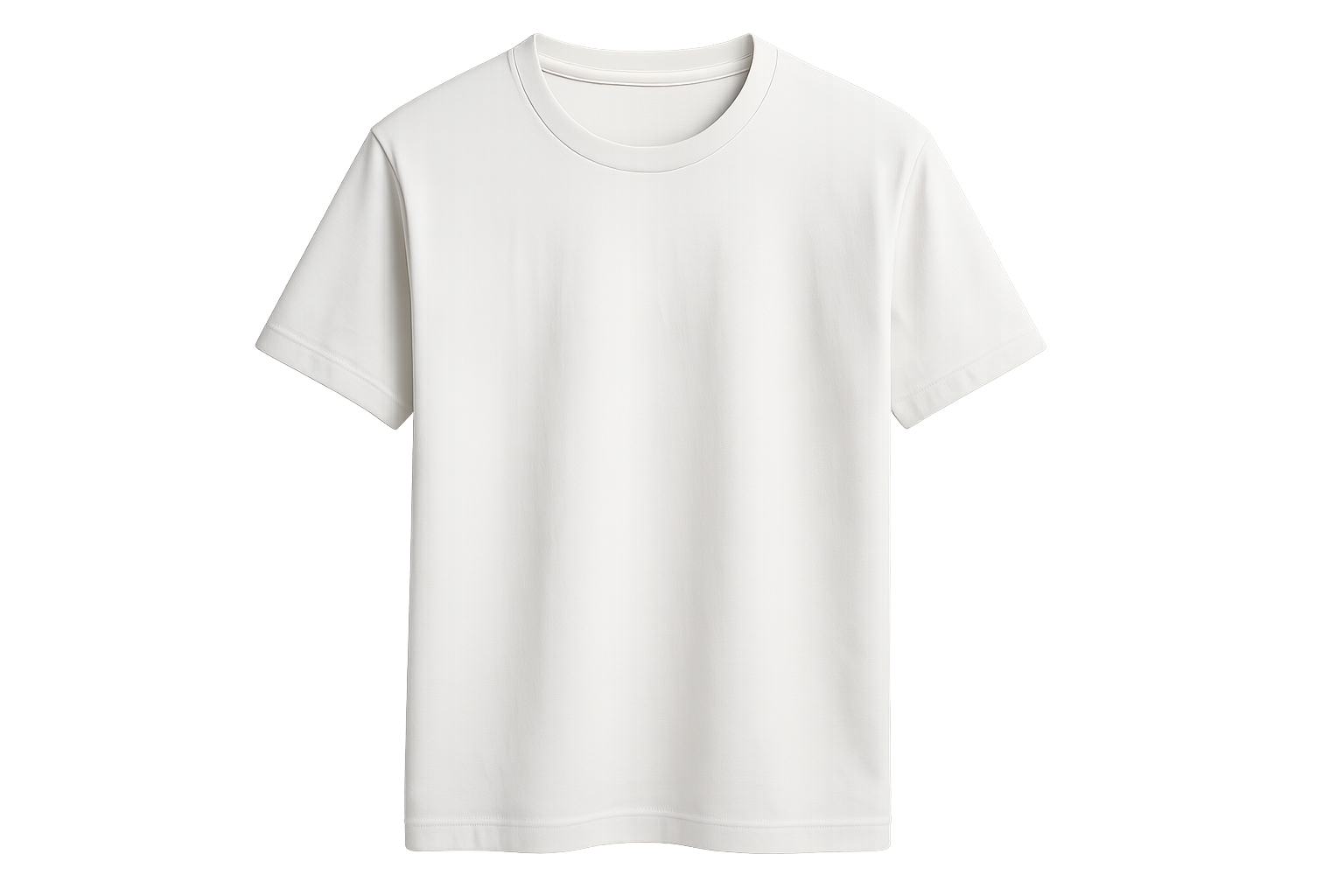 create Classic 180g Cotton T-Shirt white no background 2048 x 2048