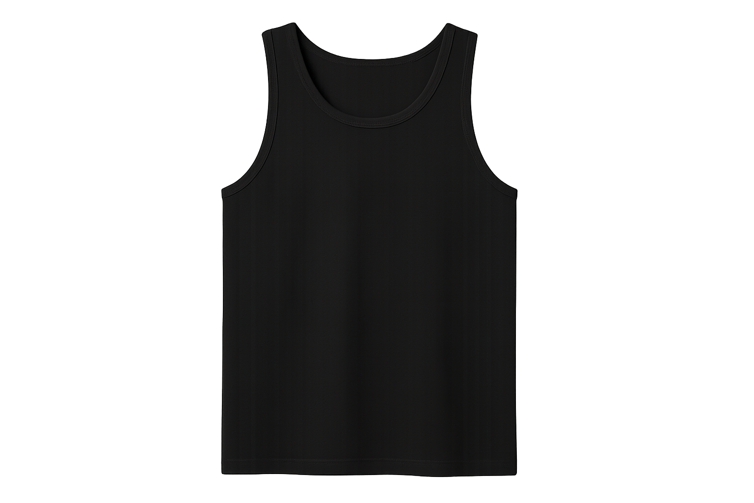 create Classic 180g Cotton Tank Top black no background 2048x2048