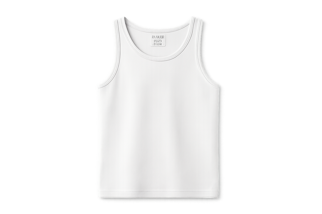 create Classic 180g Cotton Tank Top white no background 2048x2048