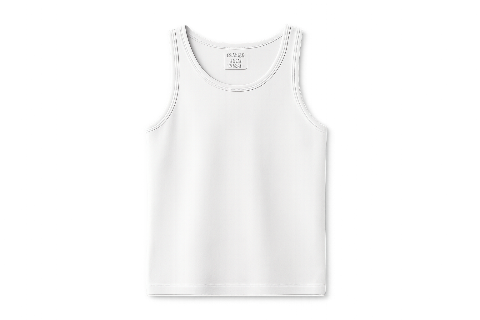 create Classic 180g Cotton Tank Top white no background 2048x2048