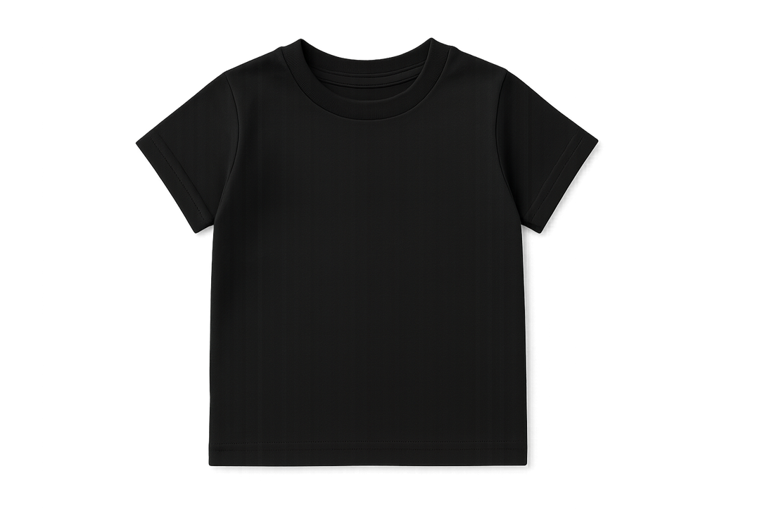 create Kids 180g Cotton T-Shirt black no background 2048x2048