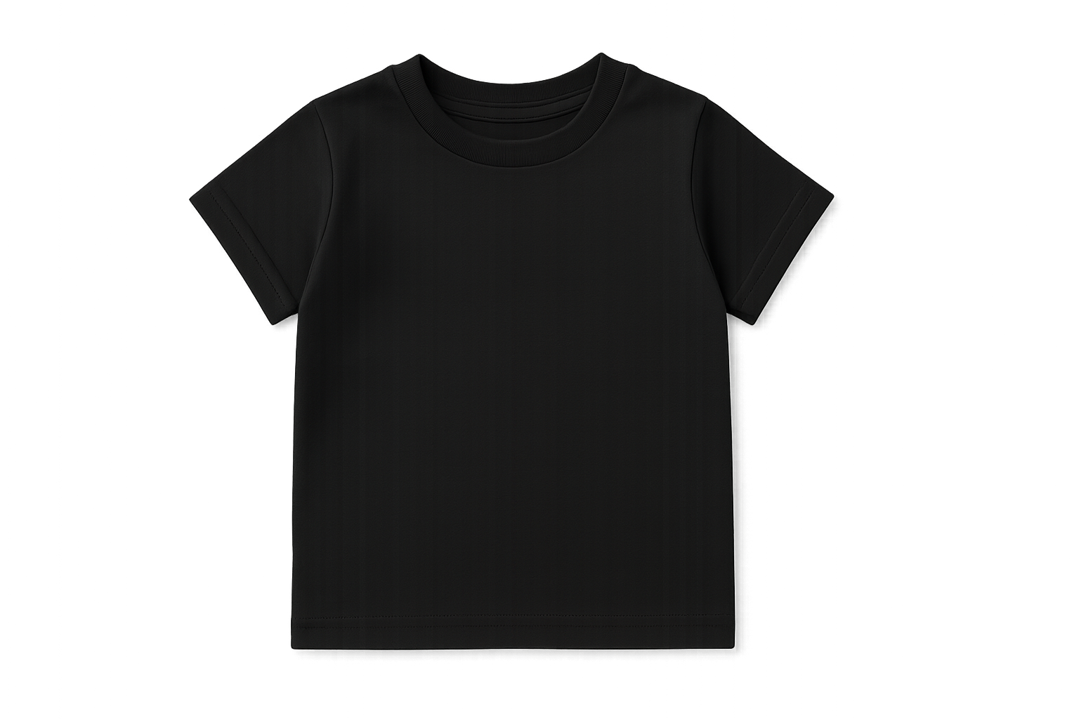 create Kids 180g Cotton T-Shirt black no background 2048x2048